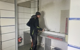 Prace remontowe przy węźle sanitarno - łazienkowym w budynku remizy OSP_3
