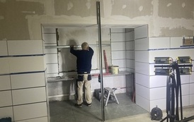 Prace remontowe przy węźle sanitarno - łazienkowym w budynku remizy OSP_2