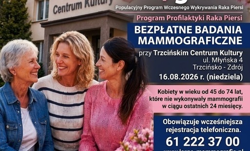 Zdjęcie do Bezpłatne badania mammograficzne w Trzcińsku-Zdroju &ndash; zadbaj o swoje zdrowie!