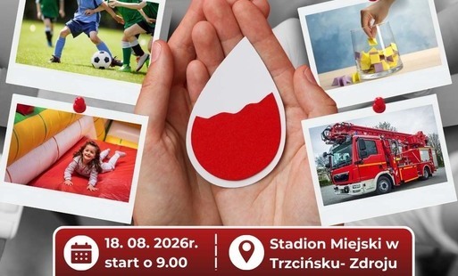 Zdjęcie do Zbi&oacute;rka krwi i festyn rodzinny na Stadionie Miejskim w Trzcińsku-Zdroju &ndash; dołącz do akcji!