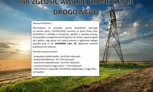 Zdjęcie do Jak zgłosić awarie oświetlenia drogowego?