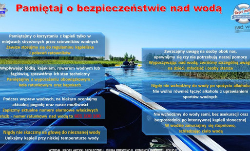 Zdjęcie do BEZPIECZNIE NAD WODĄ - POLICJANCI APELUJĄ O ROZWAGĘ